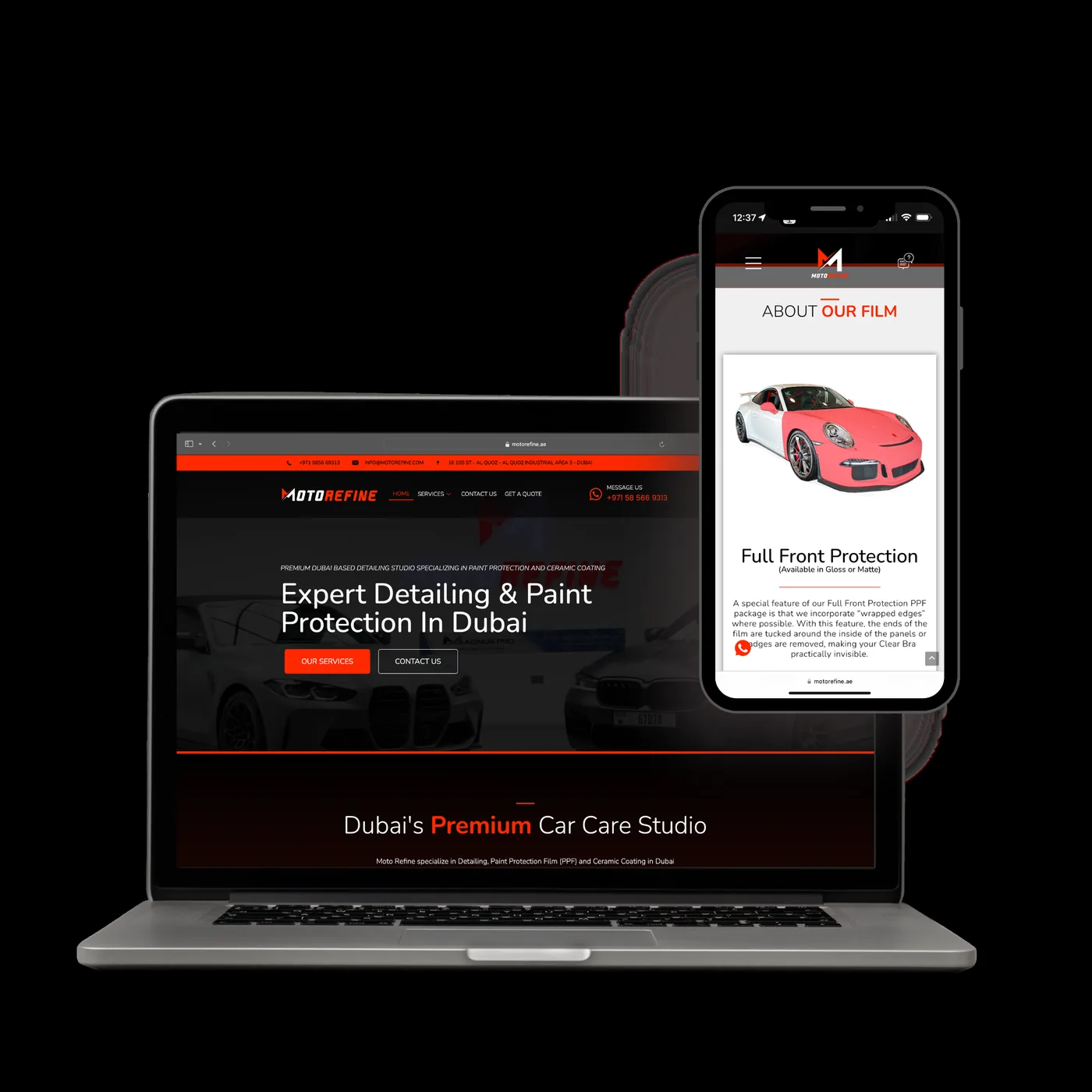 Motorine website preview