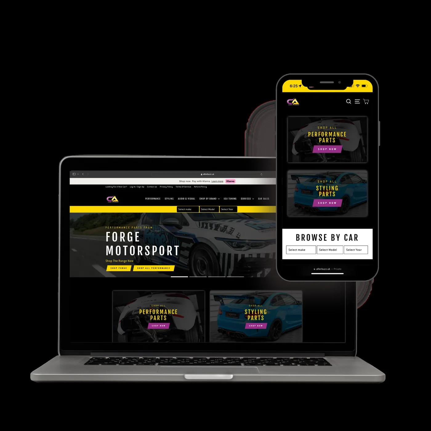 Forge Motorsport website preview