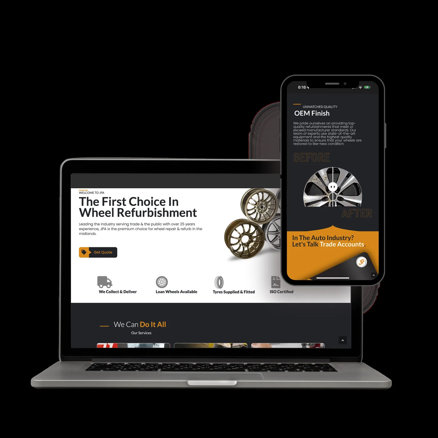 Wheel Refurbishment Centre website preview