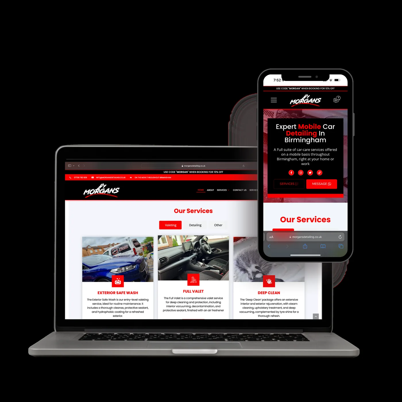 Morgans website preview