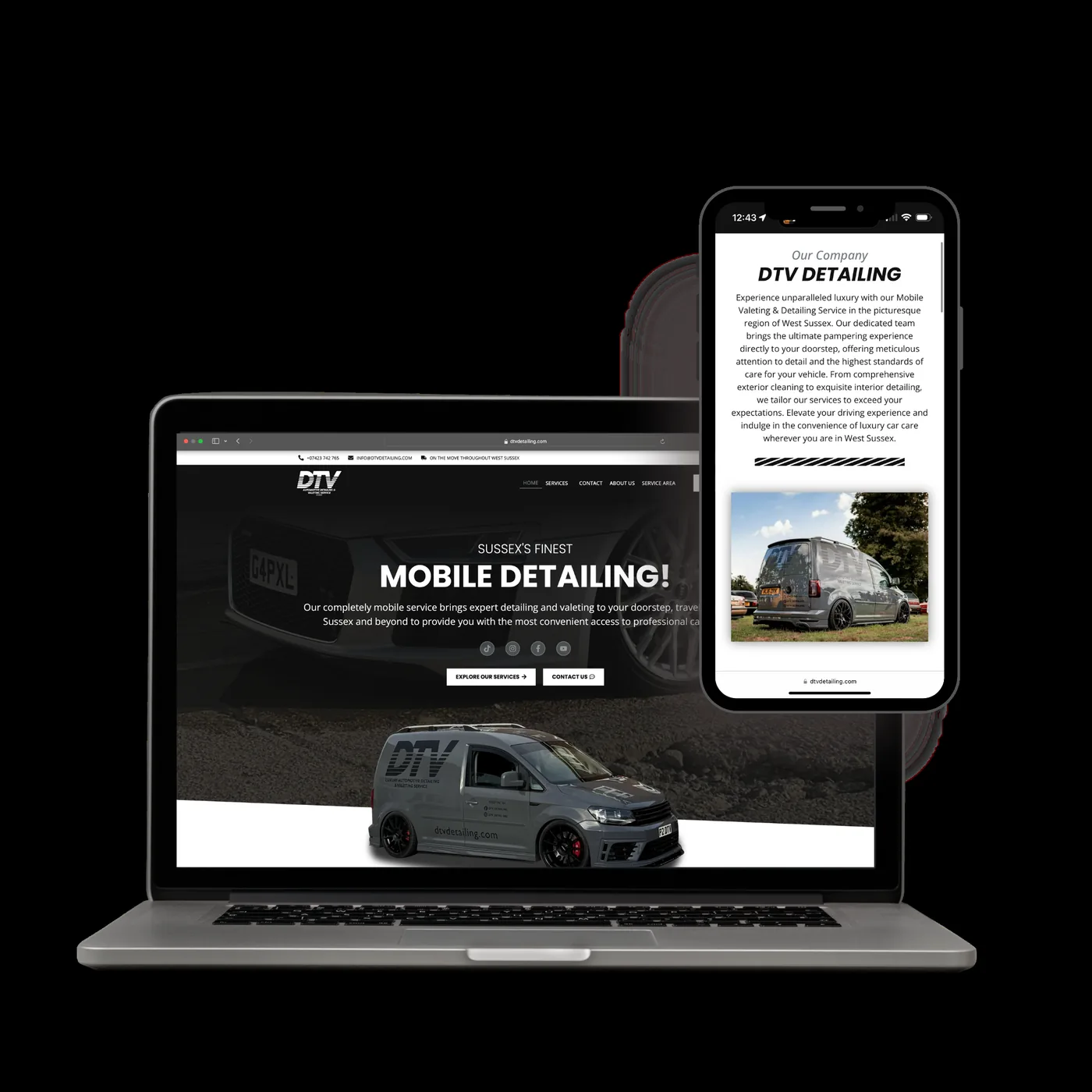 DTV Detailing website preview