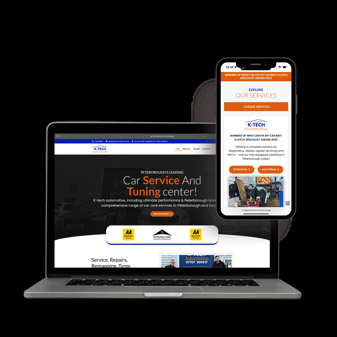 K-Tech Automotive website preview