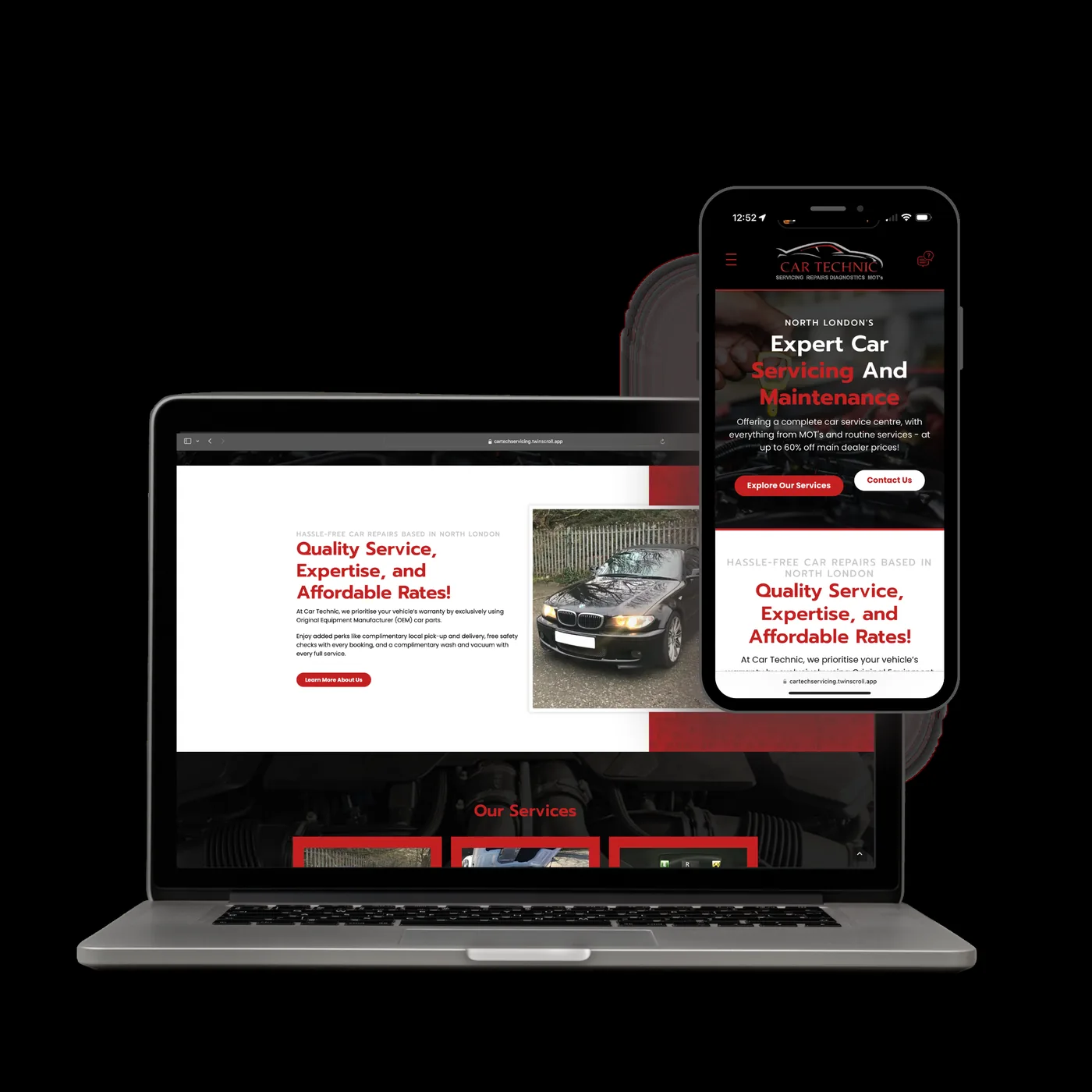 Garage Service Pages website preview