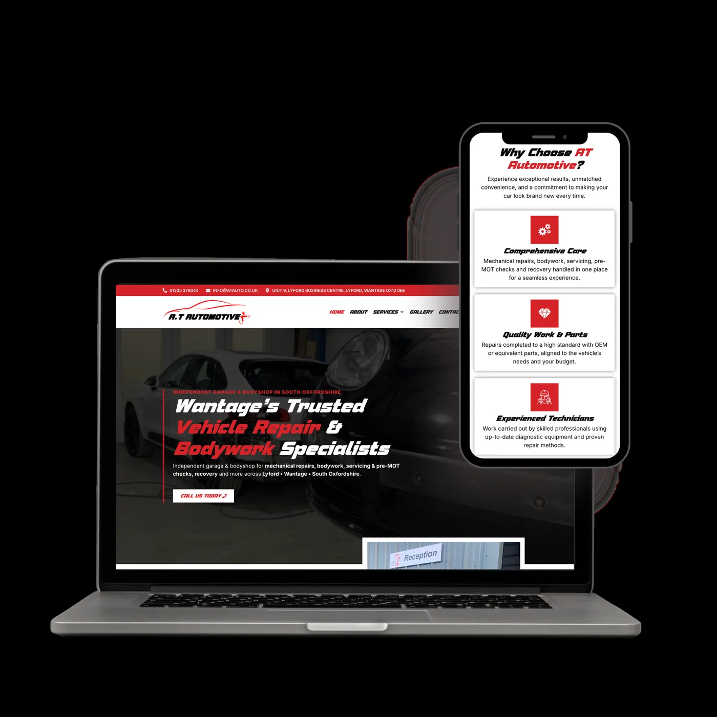 AT Automotive website preview