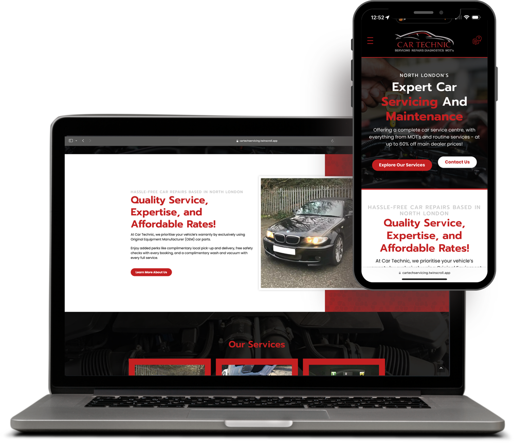 Car Technic website example