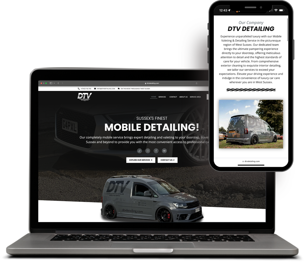 DTV Detailing website example