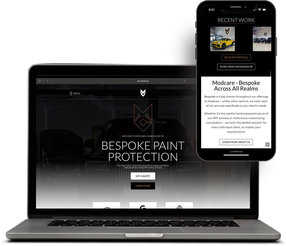 ModCare website example
