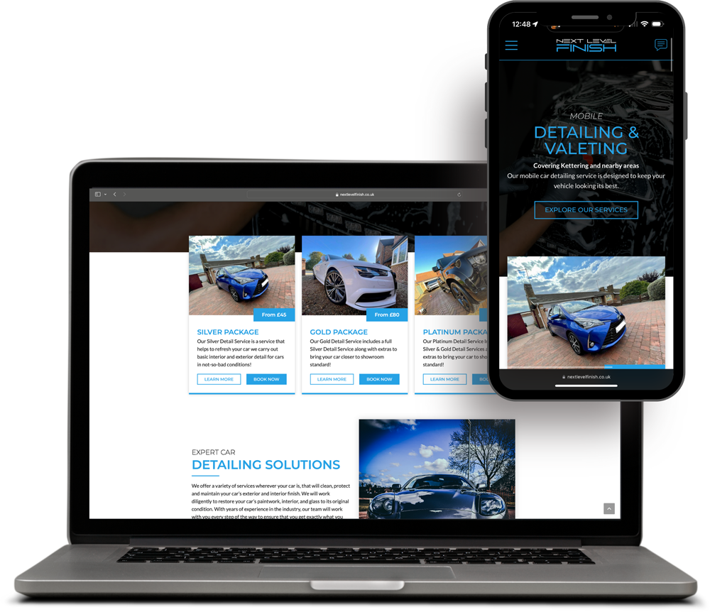 Next Level Finish website example