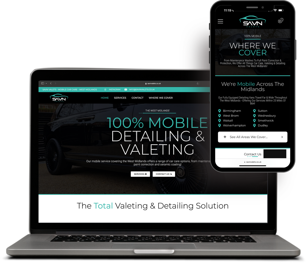 Savn Valets website example