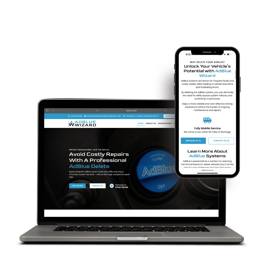 AdBlue Wizard website example
