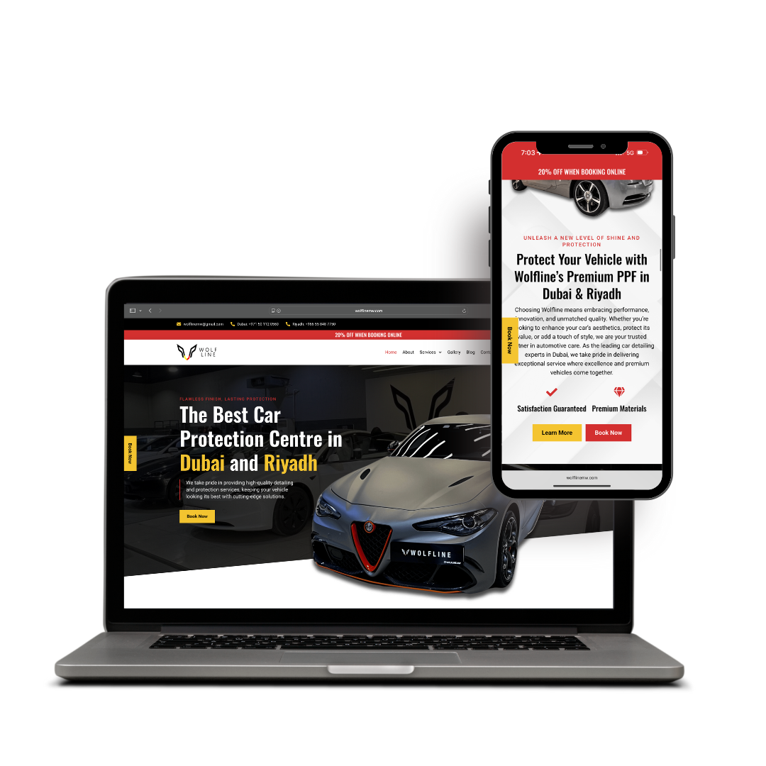 Wolfline Motorworks website example